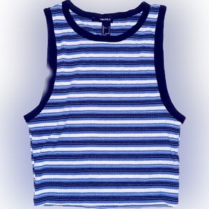 Blue and White Stripped Tank Top